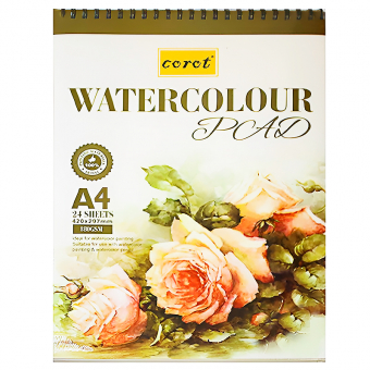 Купить Альбом для акварели на верхней спирале 24 л., формат А4 оптом